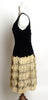 Circa 1950 Black Silk Velvet Dress with Crocheted Skirt - D & L  Vintage 