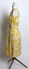 Circa 1950s Gold and Cream Paisley Rockabilly Dress - D & L  Vintage 
