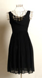 Circa 1950s Suzy Perette Silk Chiffon Black Dress - D & L  Vintage 