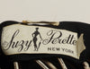 Circa 1950s Suzy Perette Silk Chiffon Black Dress - D & L  Vintage 