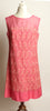 Circa 1960s Pink Embroidered Floral Sheath Dress - D & L  Vintage 