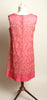 Circa 1960s Pink Embroidered Floral Sheath Dress - D & L  Vintage 