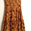 Circa 1950s Bronze Taffeta Burnout Circle Dress - D & L  Vintage 