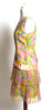 Circa 1980s Custom-Made Floral Mini Dress - D & L  Vintage 