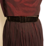 Circa 1950s L'Aiglon Chocolate Brown Party Dress - D & L  Vintage 
