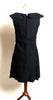 Circa 1960s Black Pleated Shawl-Collared Dress - D & L  Vintage 