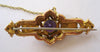 Victorian 9 ct. Yellow and Rose Gold Amethyst Brooch/Pin - D & L  Vintage 