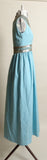 1950s Ceil Chapman Blue Rhinestone and Sequined Gown/Dress - D & L  Vintage 