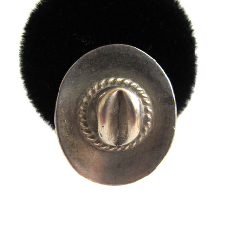 Sterling Silver Cowboy Hat Earrings - D & L  Vintage 