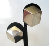 Sterling Silver Cube ESPO Earrings - D & L  Vintage 