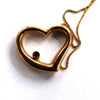 10K Yellow Gold Diamond Heart Pendant - D & L  Vintage 