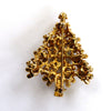 Gold-Tone Rhinestone Christmas Tree Brooch/Pin - D & L  Vintage 