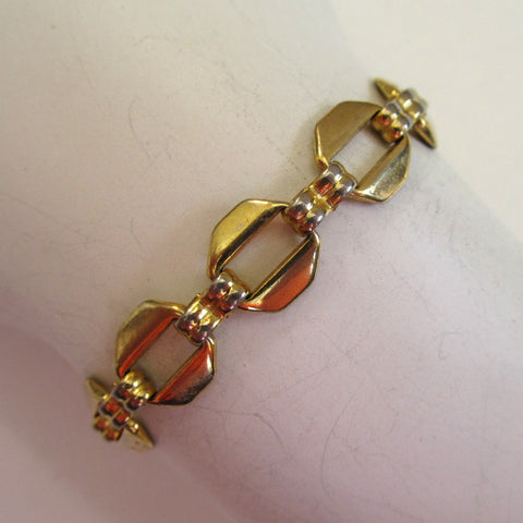 Gold-Tone Link Bracelet - D & L  Vintage 