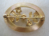 Gold-Filled Cultured Pearl Sunburst Brooch/Pin - D & L  Vintage 