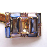 Slinky Gold-tone Glass Buckle Belt - D & L  Vintage 