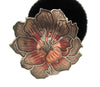 Enamel Hibiscus Floral Earrings - D & L  Vintage 
