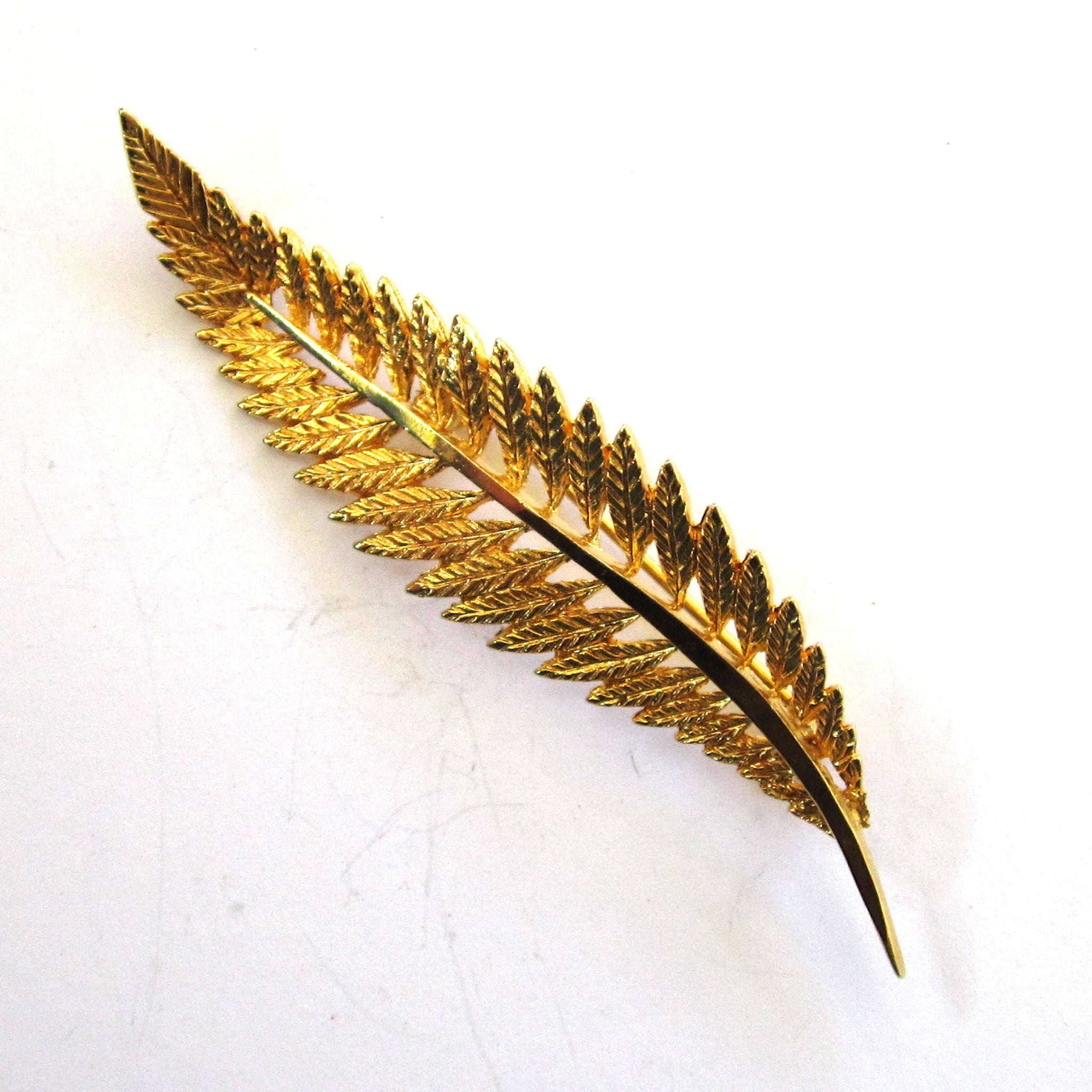 Gold-Tone Leaf Brooch/Pin - D & L  Vintage 