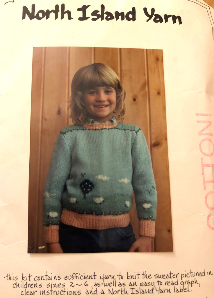 North Island Yarns Cotton Child's Sweater Knitting Kit