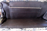 Late 1960s/Early 1970s Black Cloth Metallic Purse with Rose Clasp - D & L  Vintage 