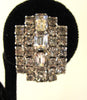 Circa 1950s Kramer Curved Rhinestone Sparkling Clip-back Earrings - D & L  Vintage 
