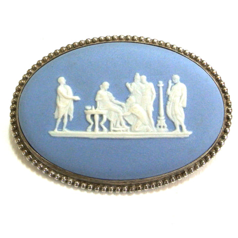 Wedgwood Jasperware Greek Mythological Cameo Brooch/Pin - D & L  Vintage 