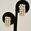 Freshwater Pearl Silver-Tone Half-Hoop Pierced Earrings - D & L  Vintage 