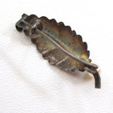 Sterling Silver Cultured Pearl Leaf Brooch/Pin - D & L  Vintage 