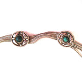 Native American Sterling Silver Turquoise Chain Bracelet - D & L  Vintage 