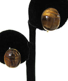 1/20 12K Yellow Gold-Filled Binder Brothers Tiger Eye Scarab Earrings - D & L  Vintage 