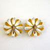 Circa 1960s Trifari Yellow and Cream Floral Earrings - D & L  Vintage 
