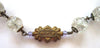 Circa 1900 Gilt Crackled Crystal and Enameled Bead Necklace - D & L  Vintage 