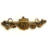 Victorian Seashell Pearl Bar Pin - D & L  Vintage 
