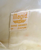 Magid White Floral Cream Asymmetrical Clutch Purse - D & L  Vintage 