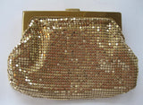 Whiting & Davis Gold-Tone Purse with Rhinestone Clasp - D & L  Vintage 