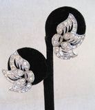 Rhinestone Openwork Winged Earrings - D & L  Vintage 