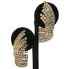 Rhinestone Sweep Earrings - D & L  Vintage 